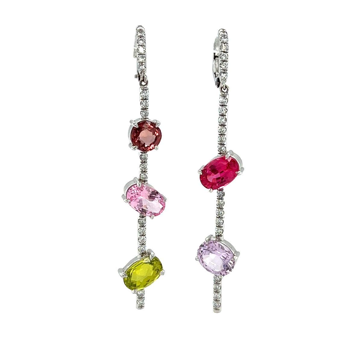 Spinel Asymmetrical Earrings