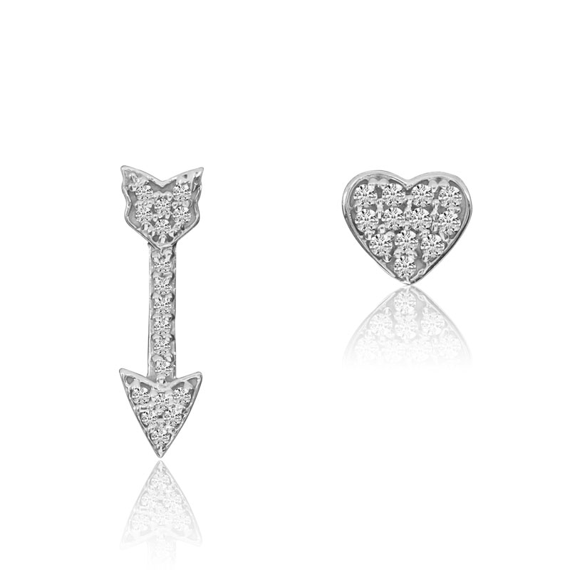 Arrow and Heart Studs