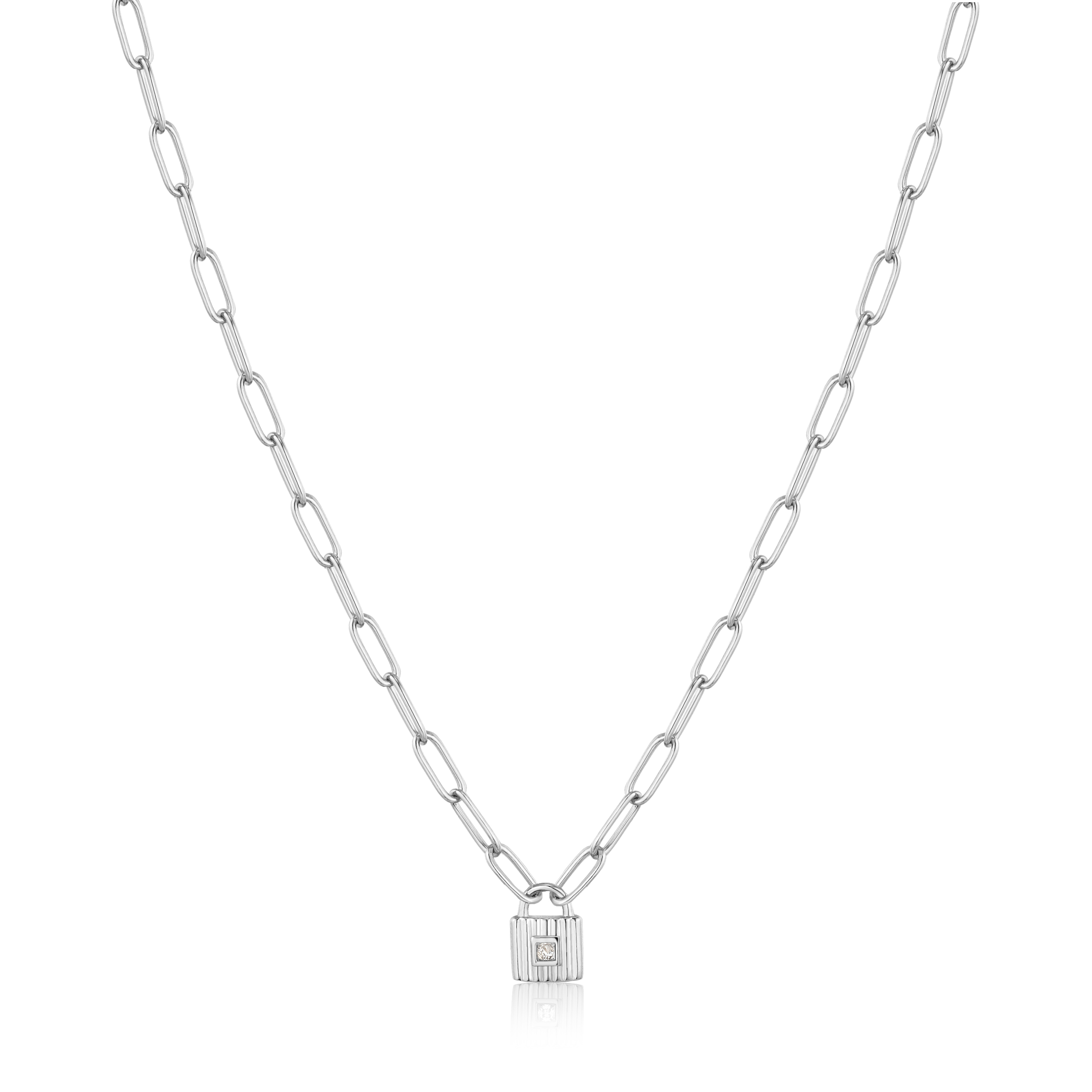 Silver Padlock Necklace