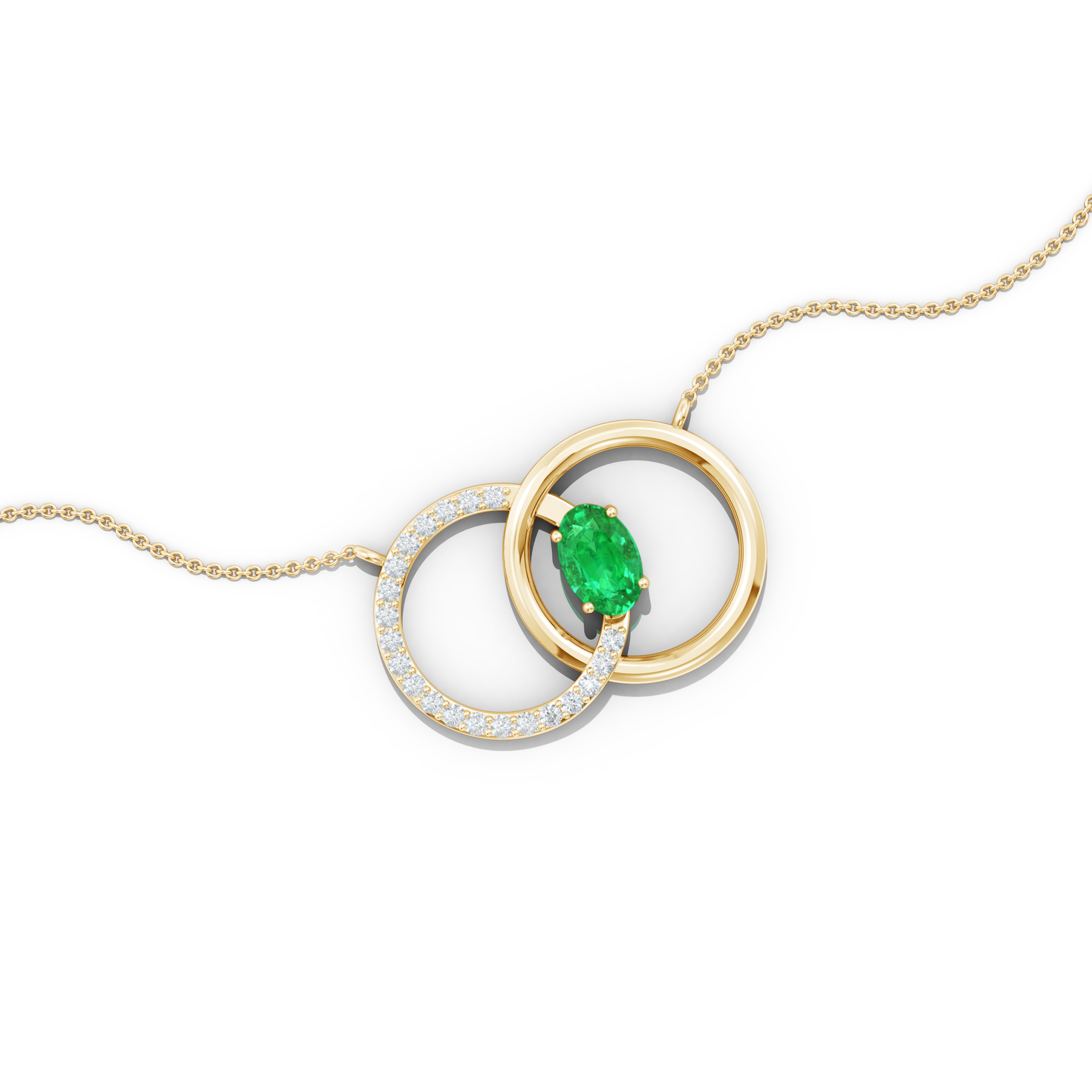 Emerald Interlocking Necklace