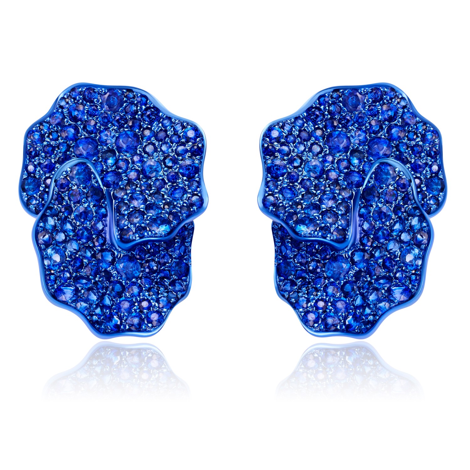 Earrings $5,001 and Up Blue sapphire earrings (5.79 ctw) set in 18K blue rhodium gold Designed by: Graziela Kaufman Graziela Gems Highwood, IL $7,800