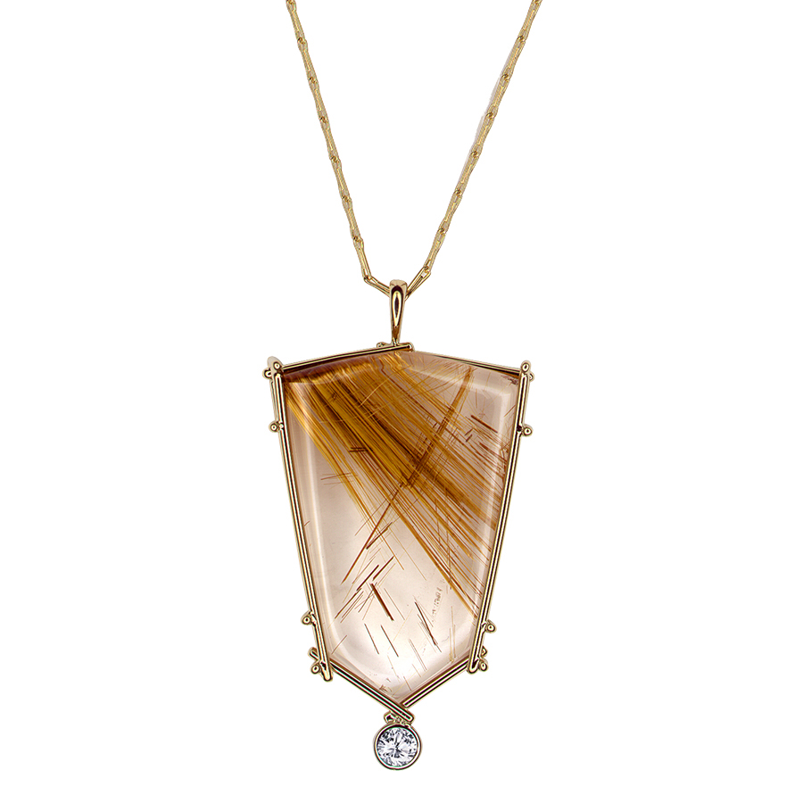 Jewelry $1,000 & Under A rutilated quartz pendant Jeweler: Jonathan Smiddy Regan Jewelers Garden City, KS