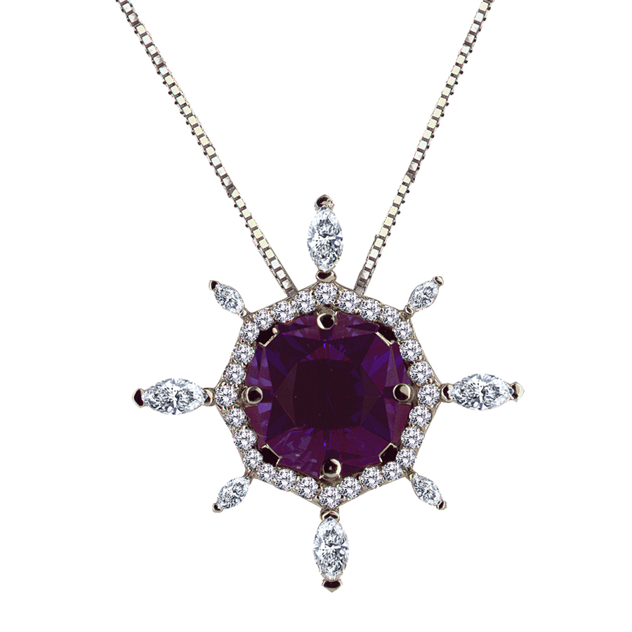 Buyers’ Choice Award 5.64-carat “Royal Silk Blue” tanzanite pendant Jeweler: Bernie Benavidez Master Jewelers Rochester, MN