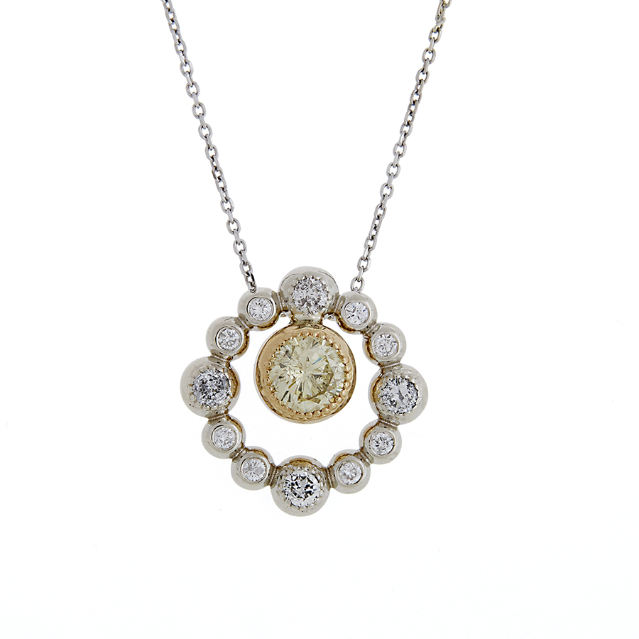 Women’s Jewelry Over $5,000 14K yellow and white gold and diamond pendant Jeweler: Scott Anderson Union Diamond Atlanta, GA Honorable Mentions: Faye Kim, Faye Kim Designs in Westport, CT; Michael Agnello, Tammy Lauri & Brian Reynolds, Michael Agnello Jewelers in St. Clair Shores, MI
