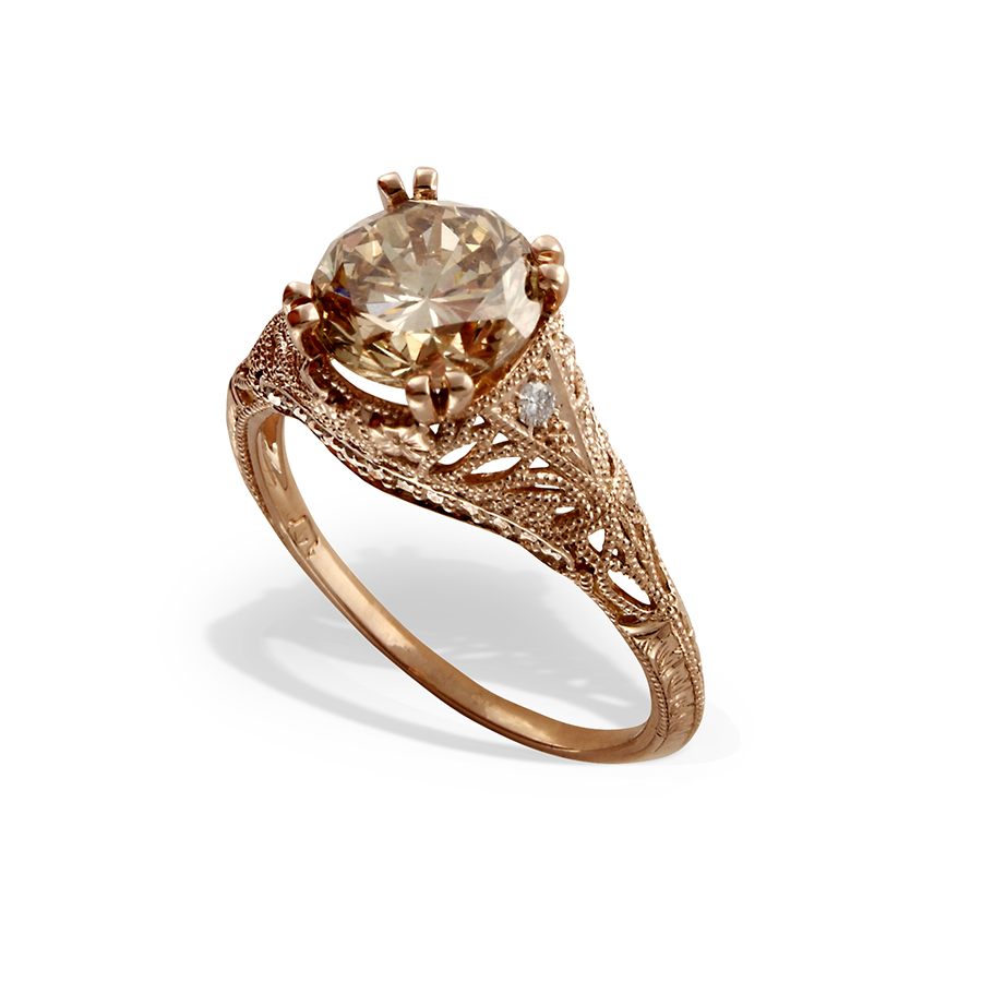Jewelry $5,001 to $10,000 14K rose gold ring, 2.33-carat chocolate diamond Jeweler: Chris Roussel Roussel’s Fine Jewelry Gramercy, LA