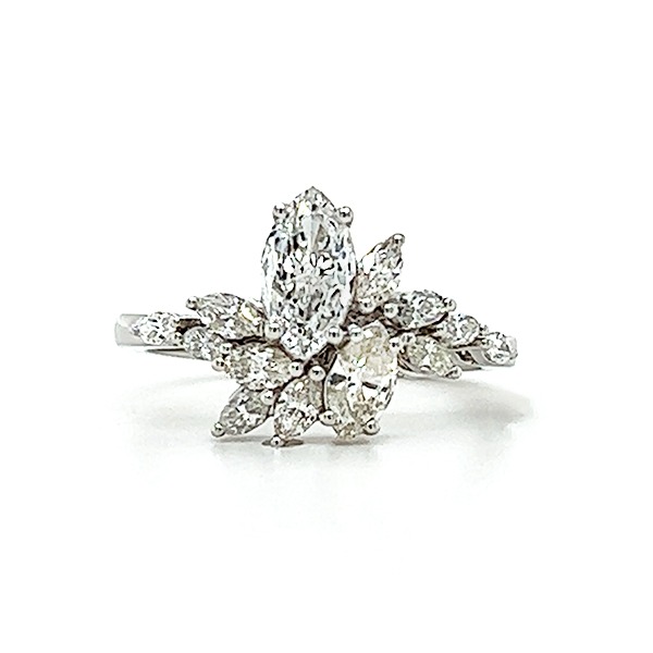 Retailer: Jewelry up to $2,000 14K white gold “Lotta Love” ring containing 13 marquise diamonds ranging from (1) .47CT, (7) .40CT. (1) .19CT, (4) .12CT totaling 1.18ctw. This ring was created from 3 separate rings from special men in her life. Designed by: Jennifer Beatty Wright's Jewelry Fallston, NC $2,000