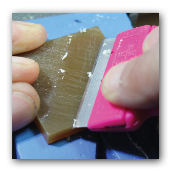 Transferring patterns to wax step 2