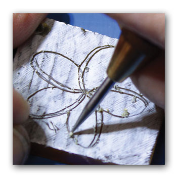 Transferring patterns to wax step 6