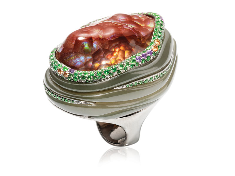 Jennifer Rabe-Morin Fire Agate Ring