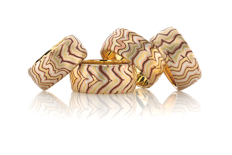 mokume gane rings