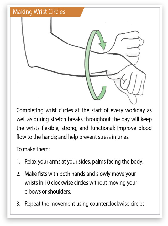 Making wrist circles illustration and instructions