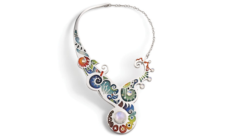 Liz Sabol’s Cheshire Cat necklace