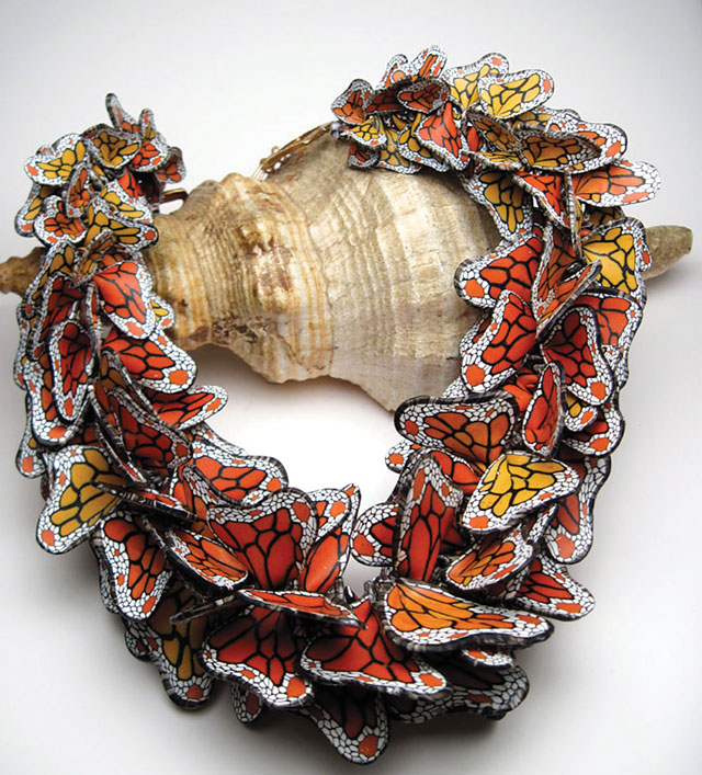 Multi-Colored Monarch Butterfly Necklace