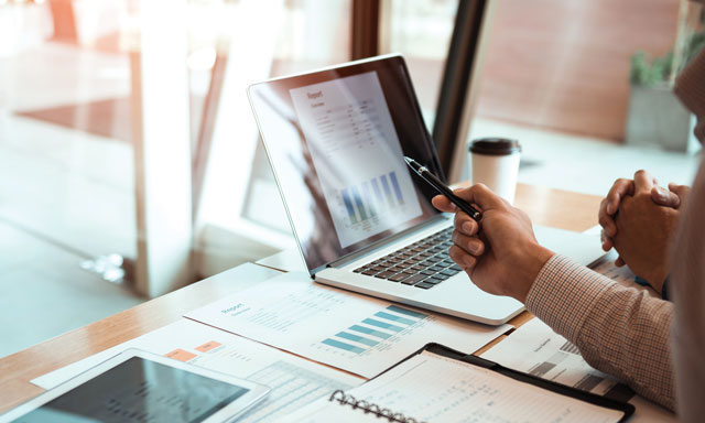 iStock image reviewing financial documents