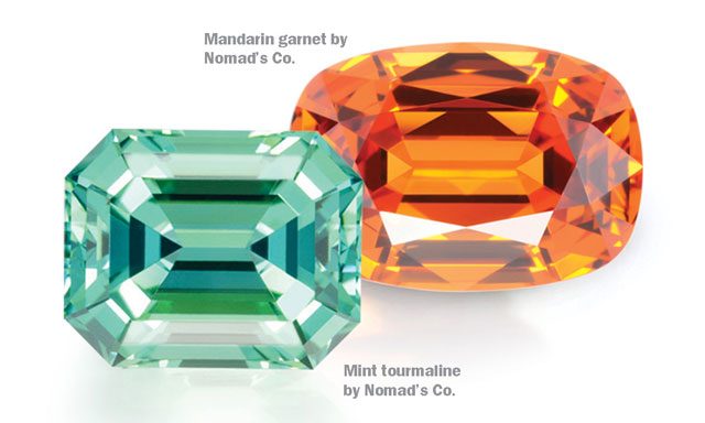 Nomad’s tourmaline and garnet gemstones