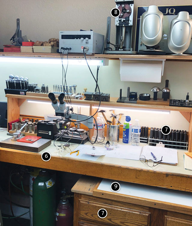 Jim Grahl’s secondary bench setup