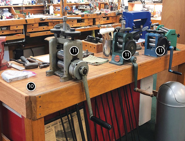 Jim Grahl’s bench with mills