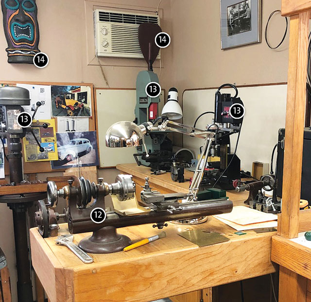 Jim Grahl’s large equipment workstation