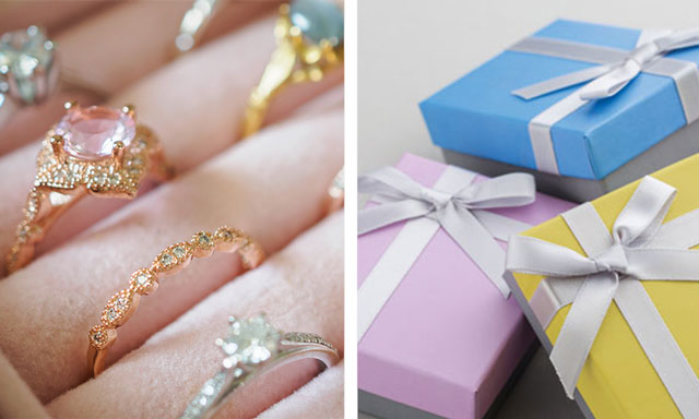rings and jewelry boxes 