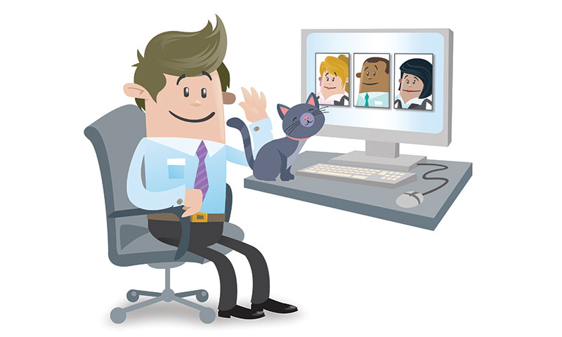 Working from home illustration