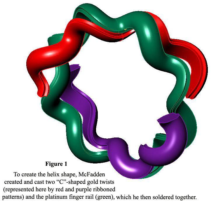 CAD Drawing Exploded View of Helix Ring