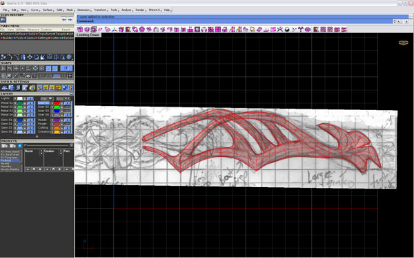 T-Splines and pencil drawing