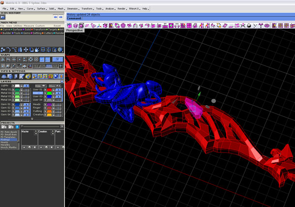 T-Splines model with polygon