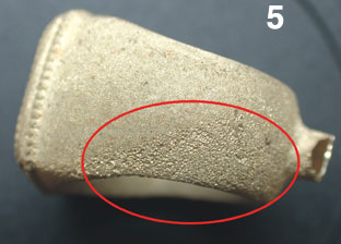 eroded mold surface in jewelry casting