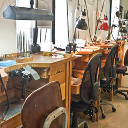 Benches at Elizabeth Garvin’s Studio