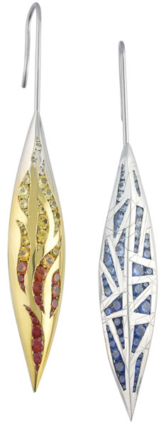 Fire and Ice Earrings by Eva Martin