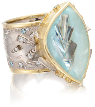 Glacier ring by Cornelia Goldsmith