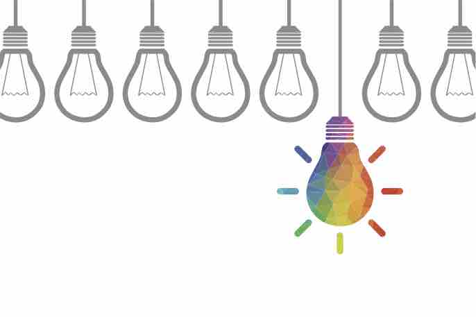 Colorful light bulb - the best idea