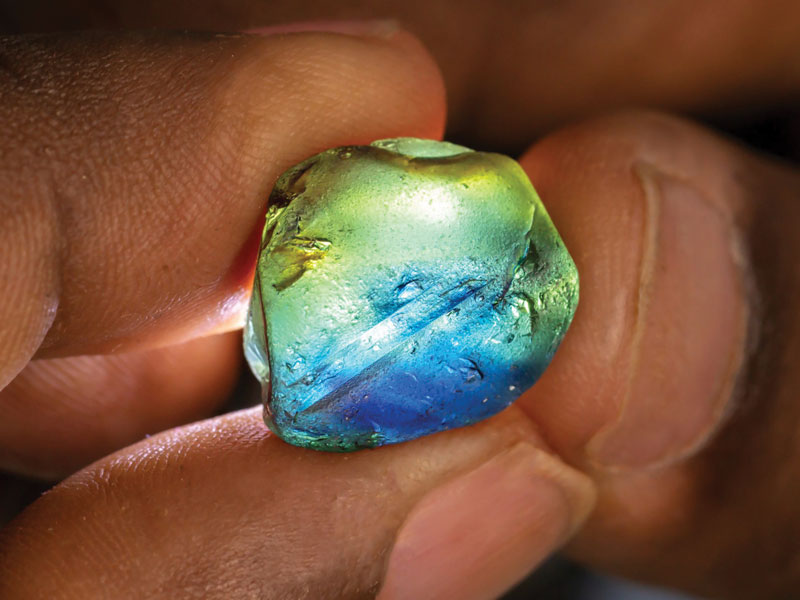 Detail of a FURA gemstone