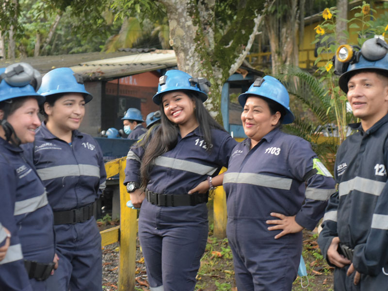 A group of gem miners