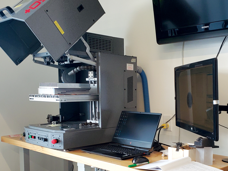 Adam-Foster;s laser engraving sysetm setup.