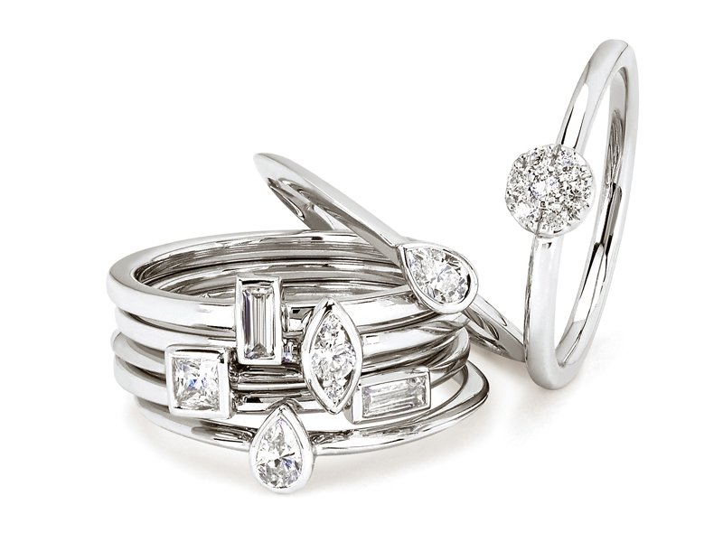 Ostbye stackable diamond rings